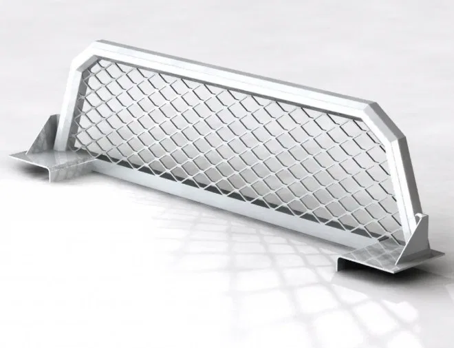57-7530 – PROTECH IND. Headache Rack, Mesh Aluminum 20 Inch High For 48-1/4 Inch Bed Service Body Trucks